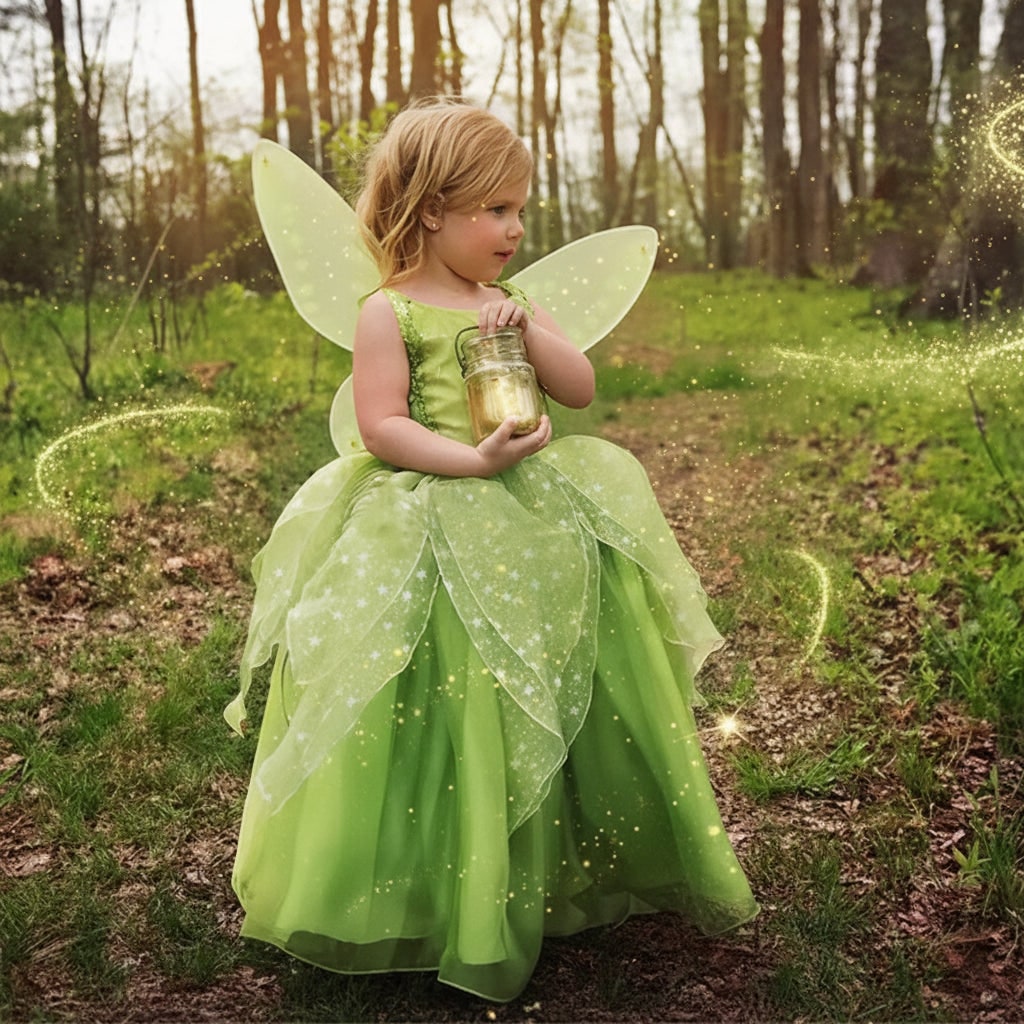 Costume Di Halloween Abito Fata Gonna Tulle Ali - Image 2