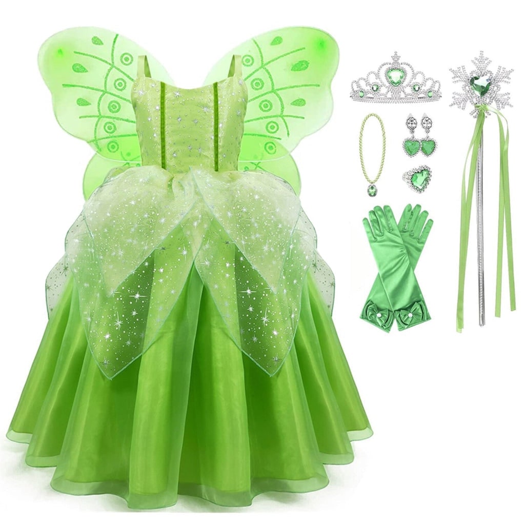 Costume Di Halloween Abito Fata Gonna Tulle Ali - Image 3