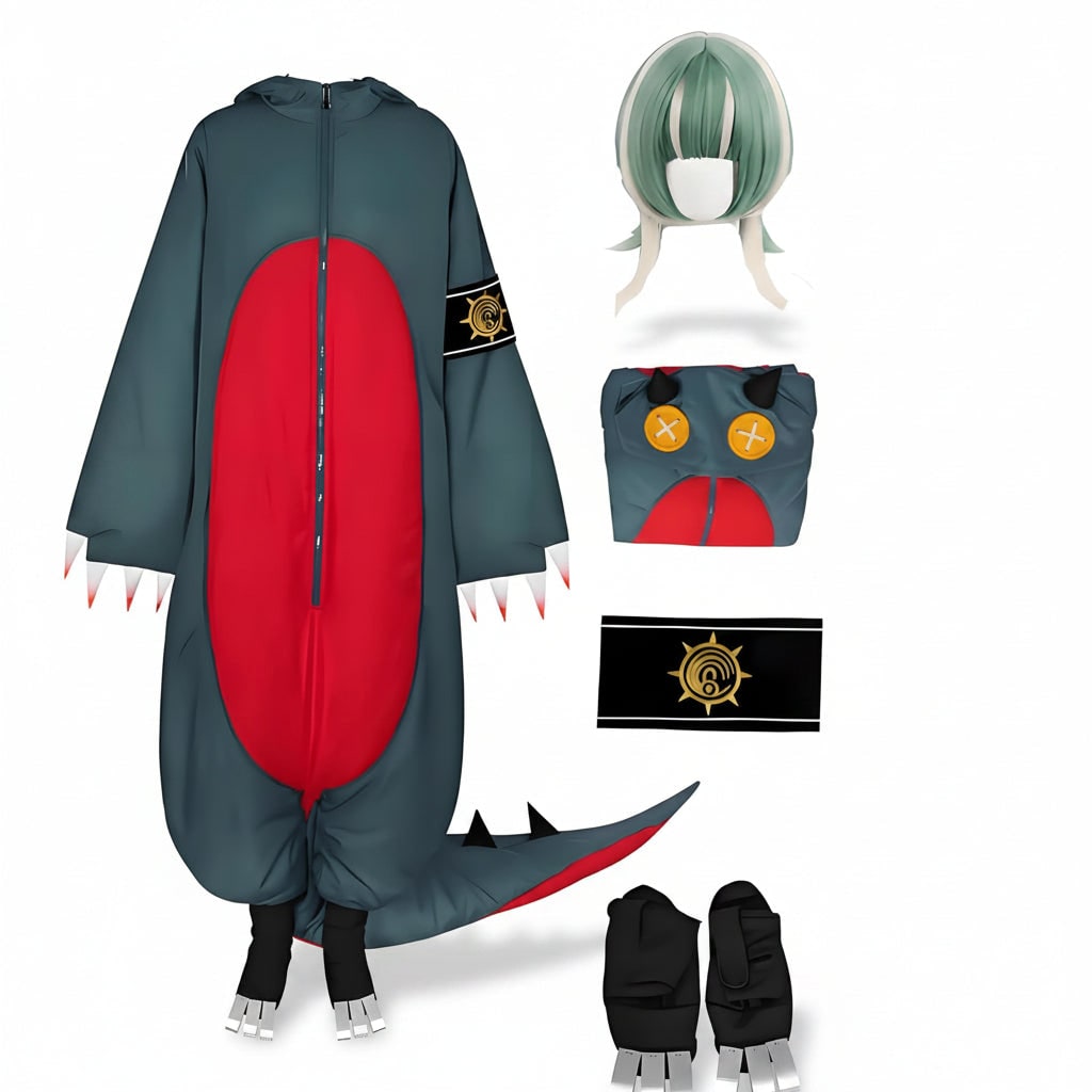 Costume Di Halloween Kigurumi Dinosauro Felpa Zip - Image 3