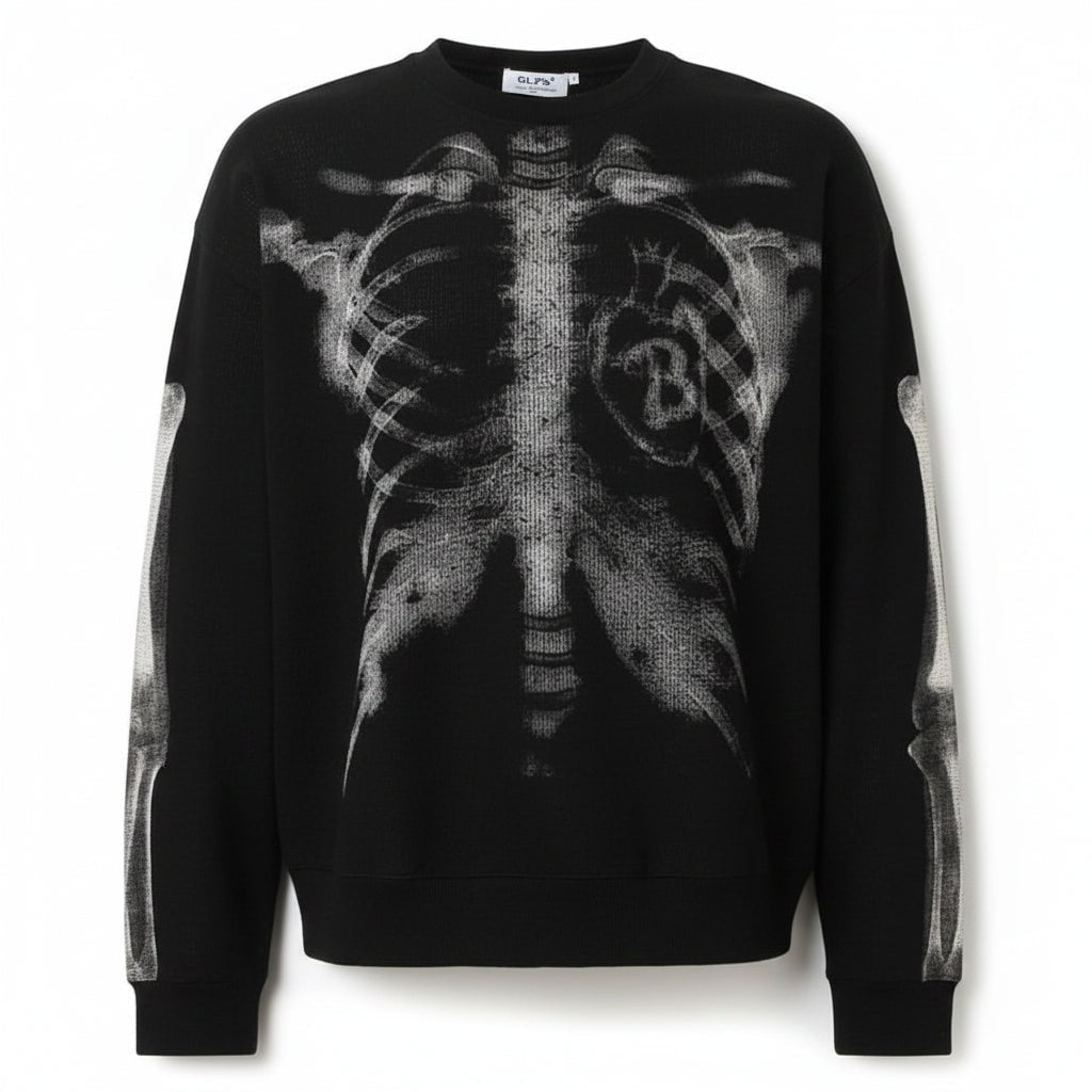 Costume Di Halloween Maglia Scheletro Stampa Grafica - Image 3