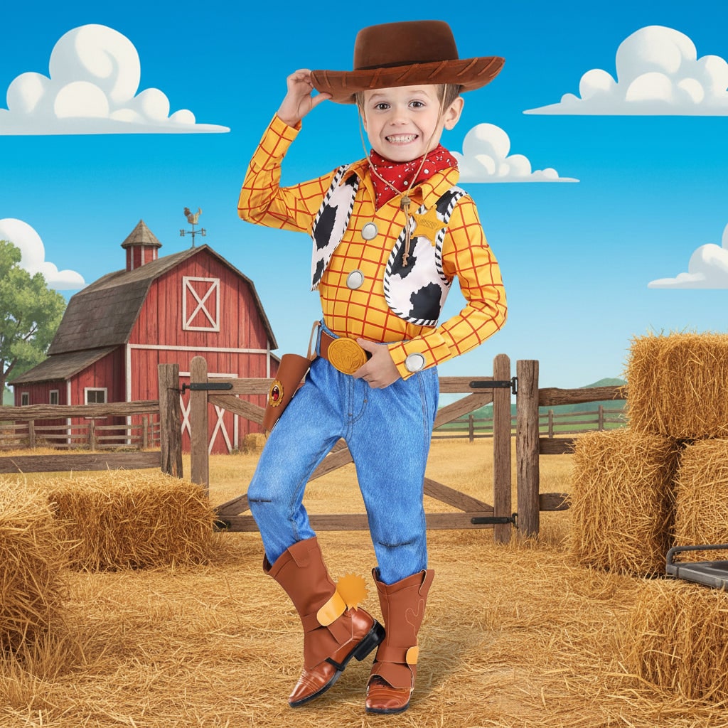 Costume Di Halloween Outfit Cowboy Distintivo Sceriffo - Image 1