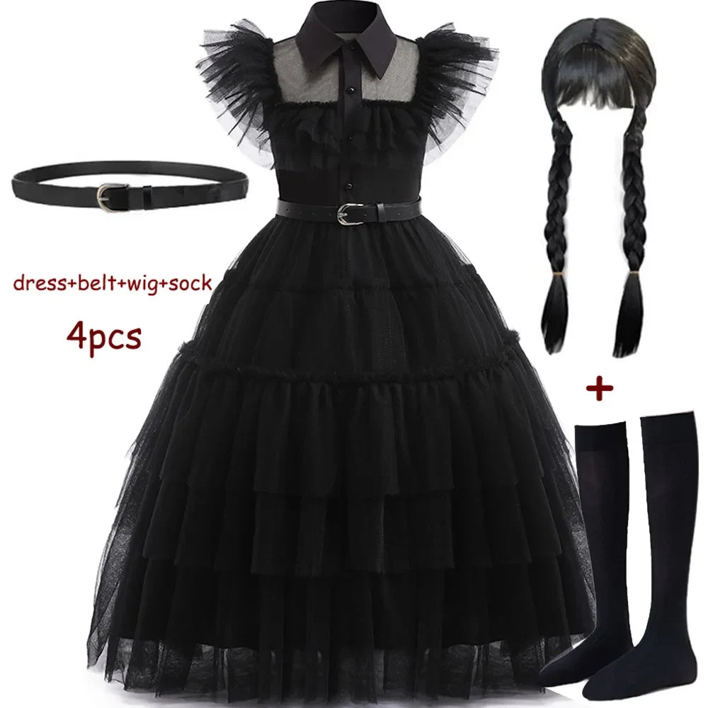 Costume Halloween Bambina Vestito Gotico Festa - Image 1