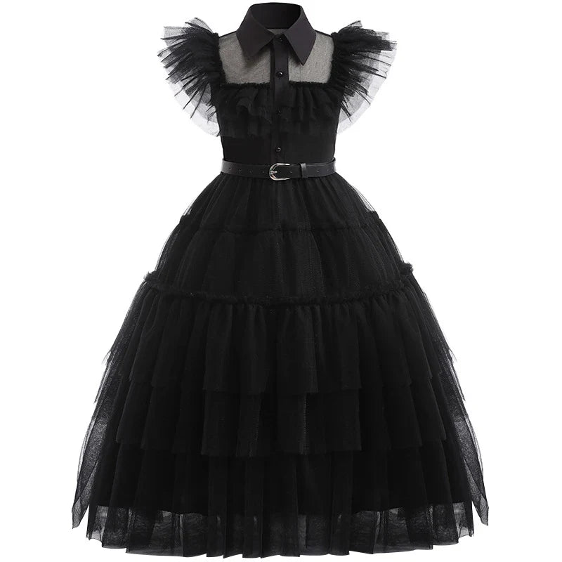 Costume Halloween Bambina Vestito Gotico Festa - Image 5