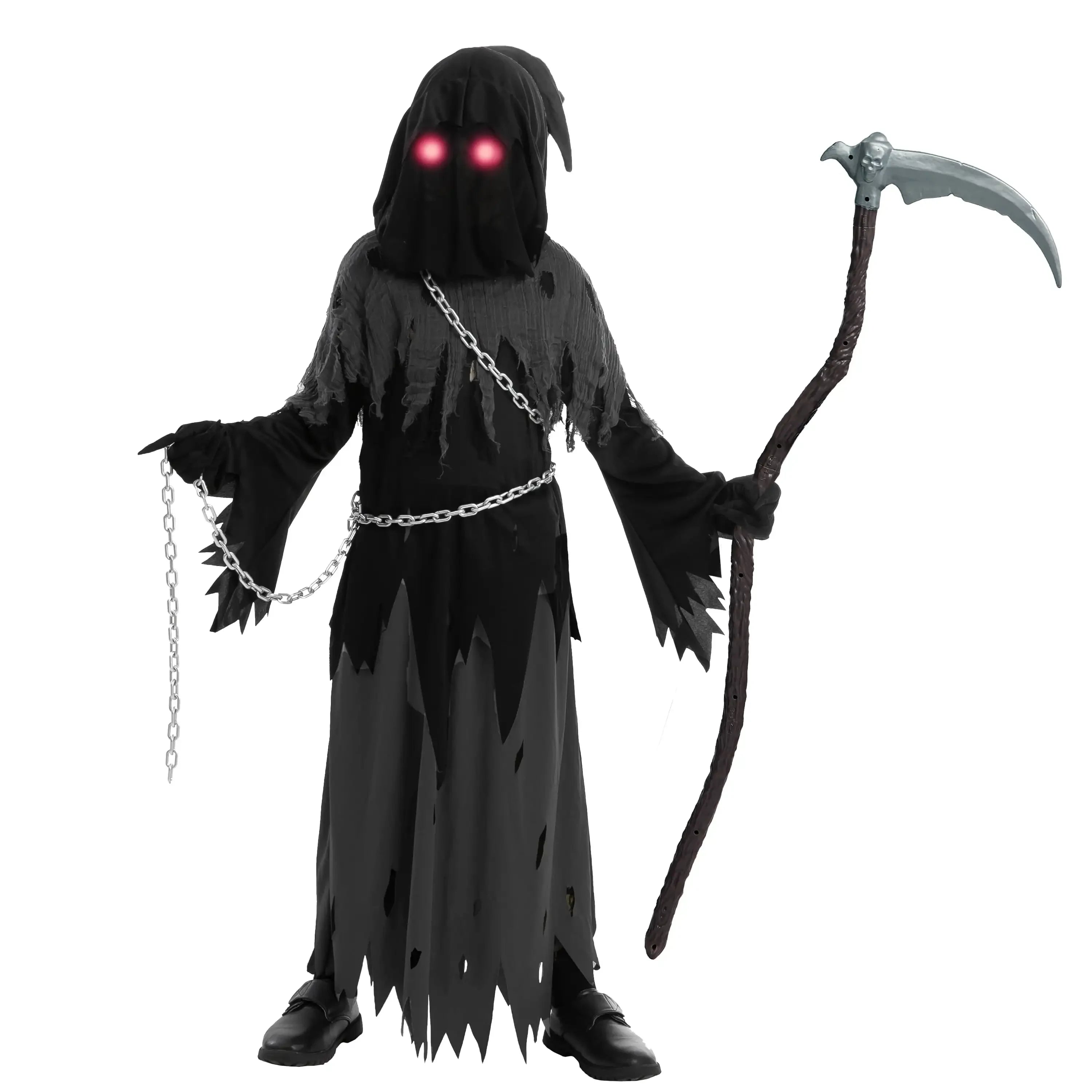 Costume Halloween Bambino Mantello Horror Falce - Image 3