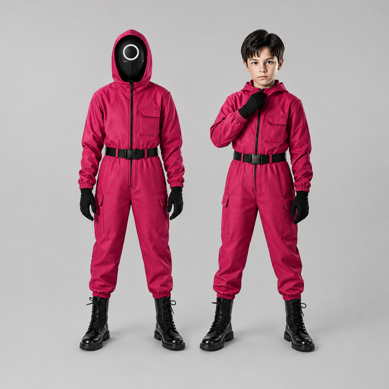 Costume Halloween Bambino Tuta Guardia Con Maschera - Image 1