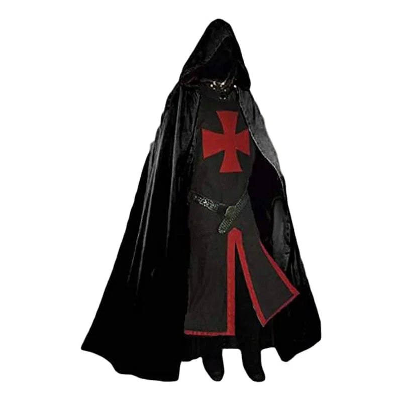 Costume Halloween Cavaliere Mantello Festa Medievale - Image 11