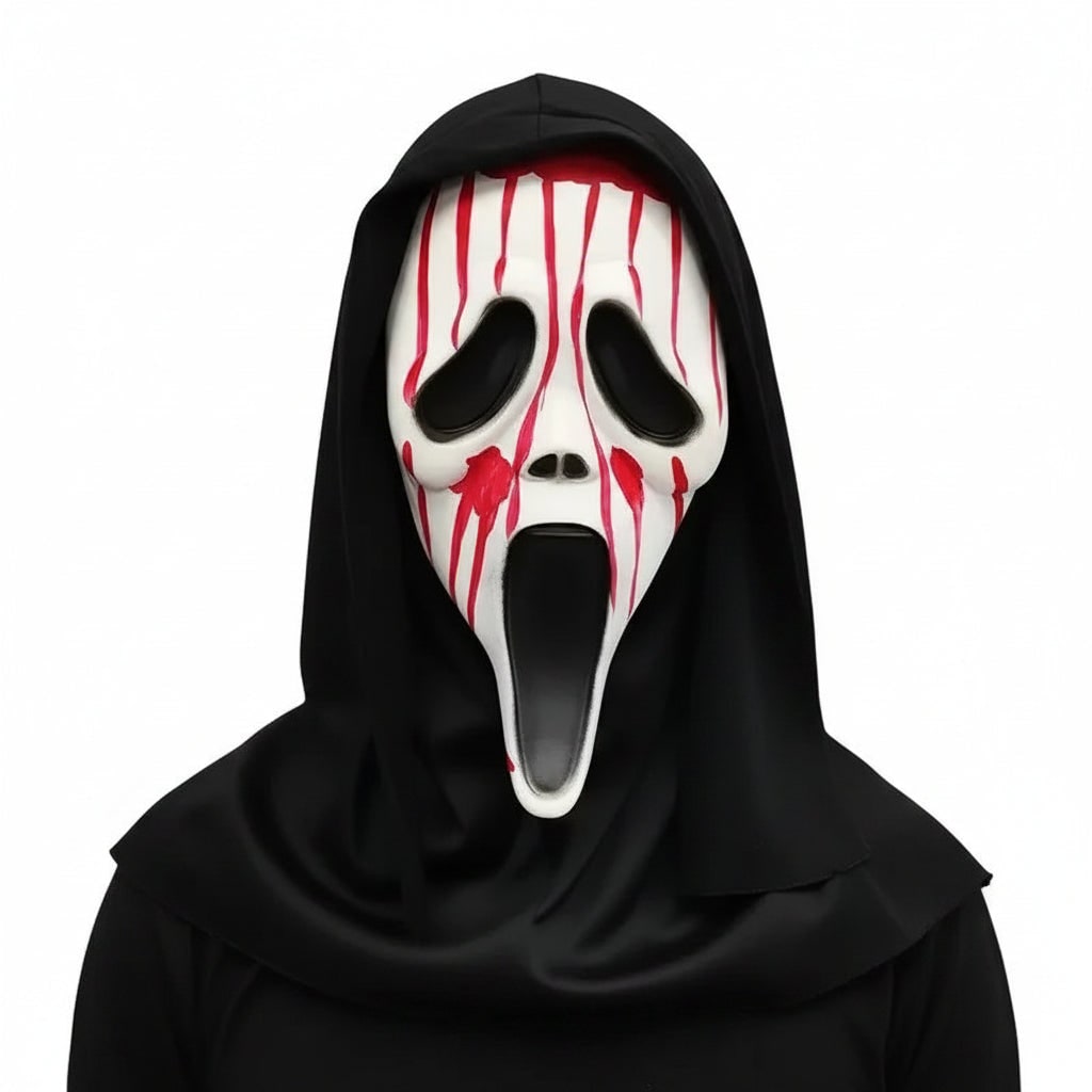 Costume Halloween Maschera Horror Cappuccio - Image 1