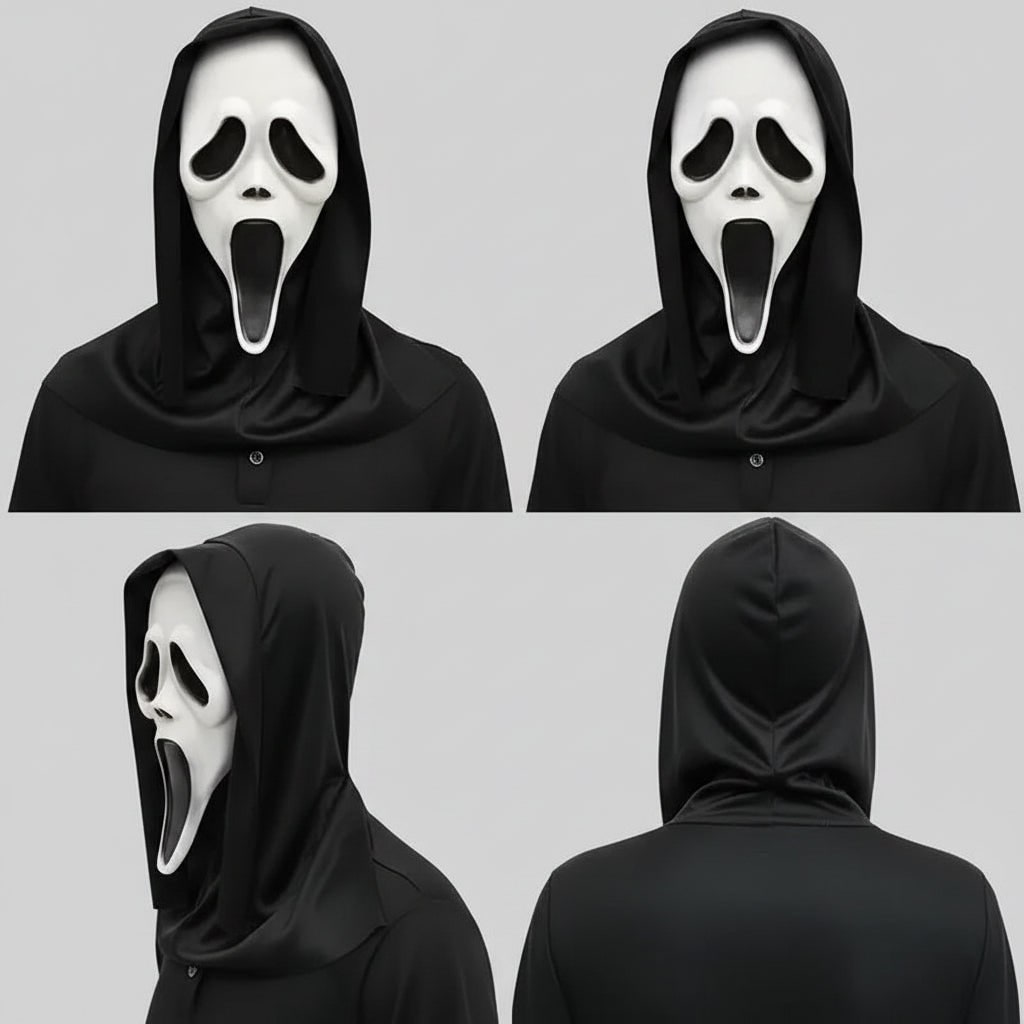 Costume Halloween Maschera Horror Cappuccio - Image 2