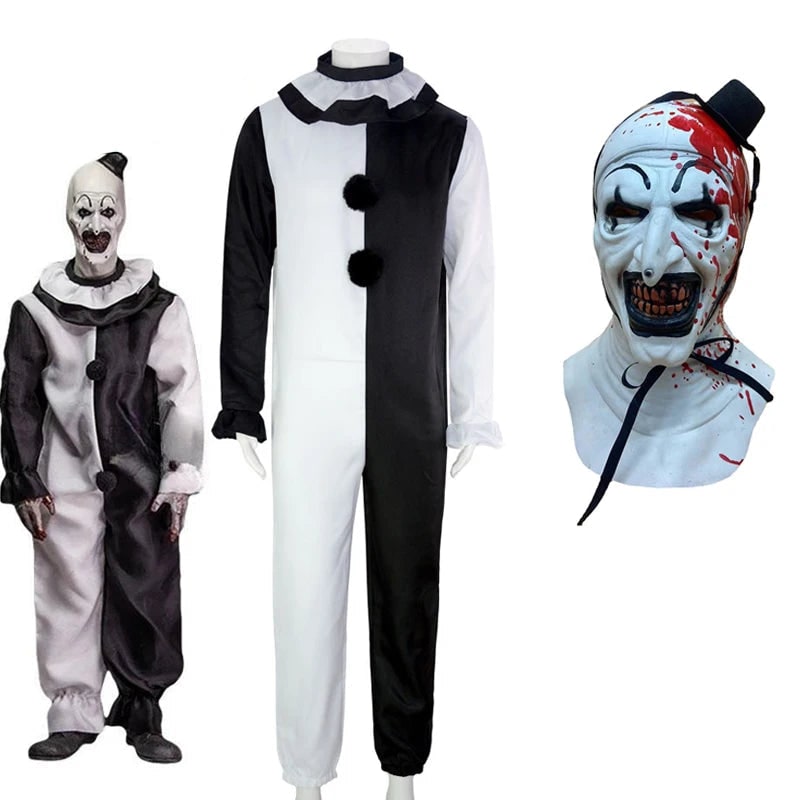 Costume Halloween Pagliaccio Horror Maschera Adulto - Image 13