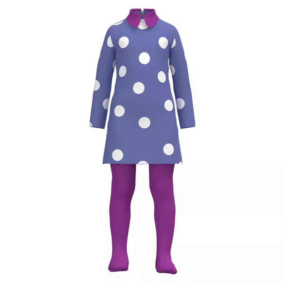 Costume Halloween Vestito Pois Bambina Festa - Image 3