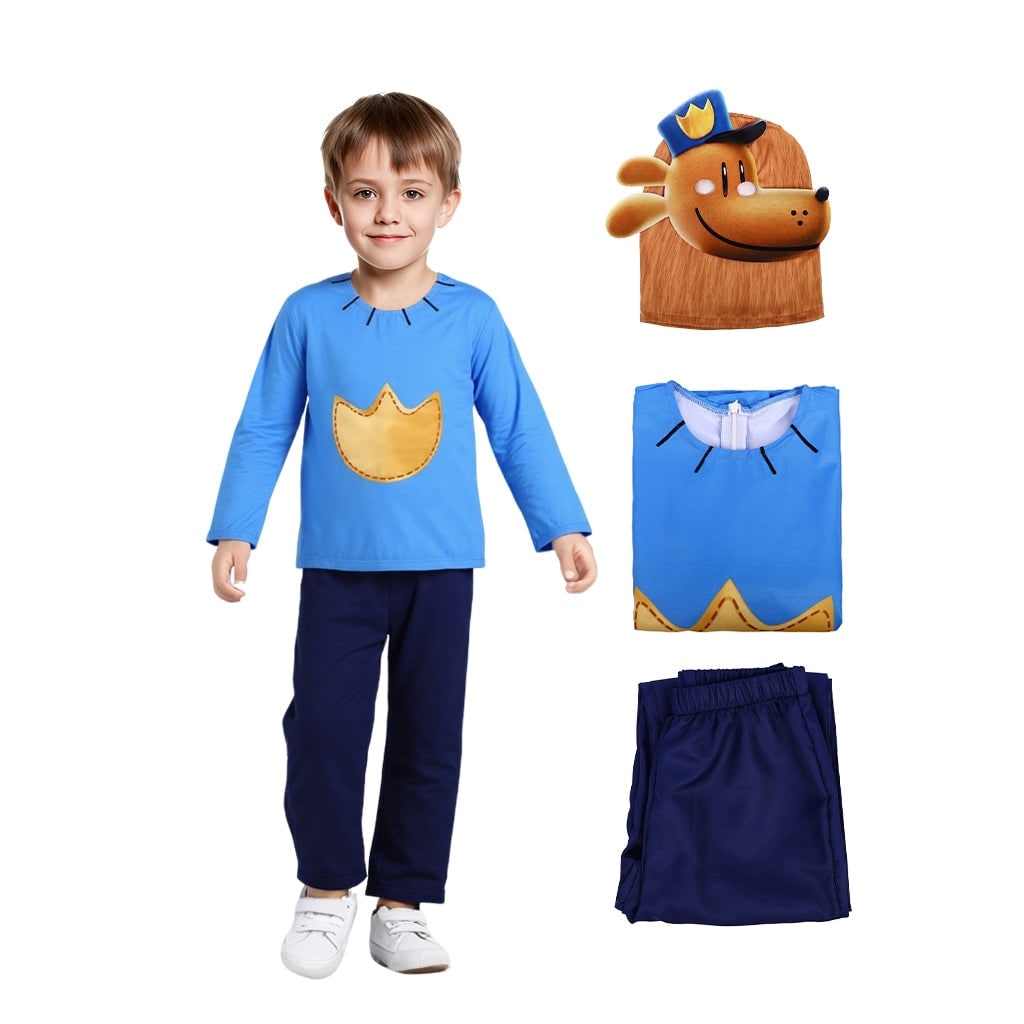 Costumi Halloween Cane Poliziotto Bambino Set Cosplay - Image 1