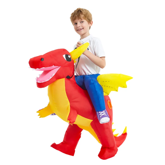 Costumi Halloween Dinosauro Gonfiabile Bambini Carnevale - Image 3