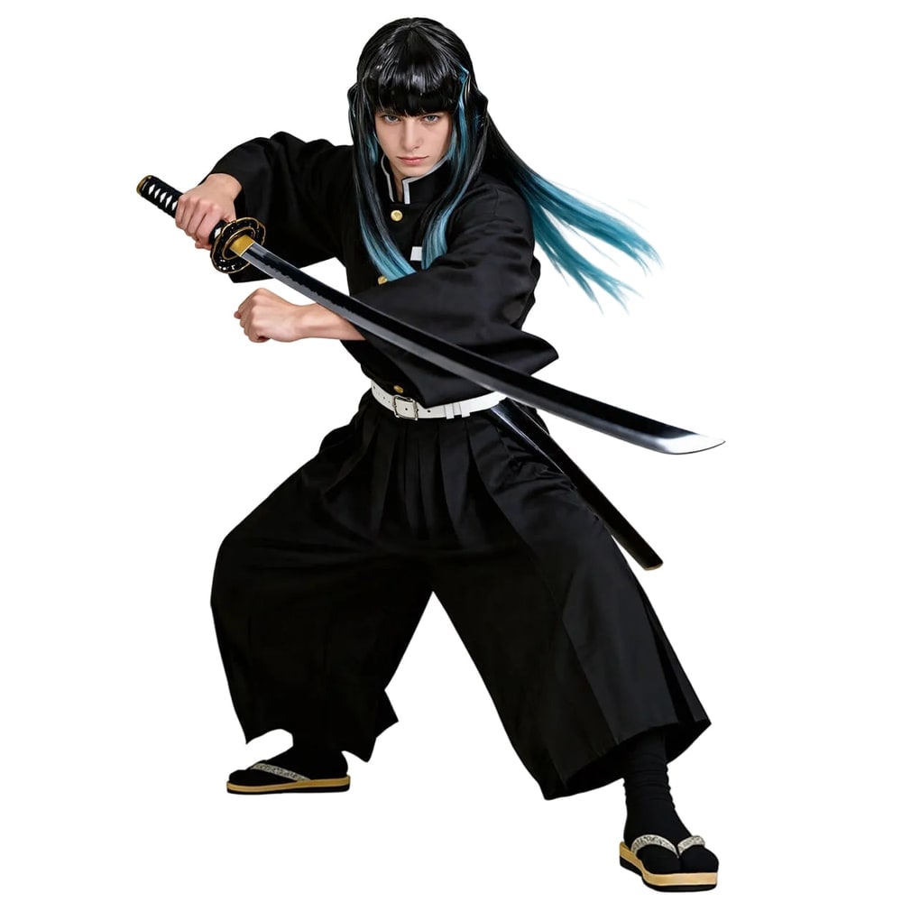 Costumi Halloween Kimono Samurai Cosplay Adulto - Image 1