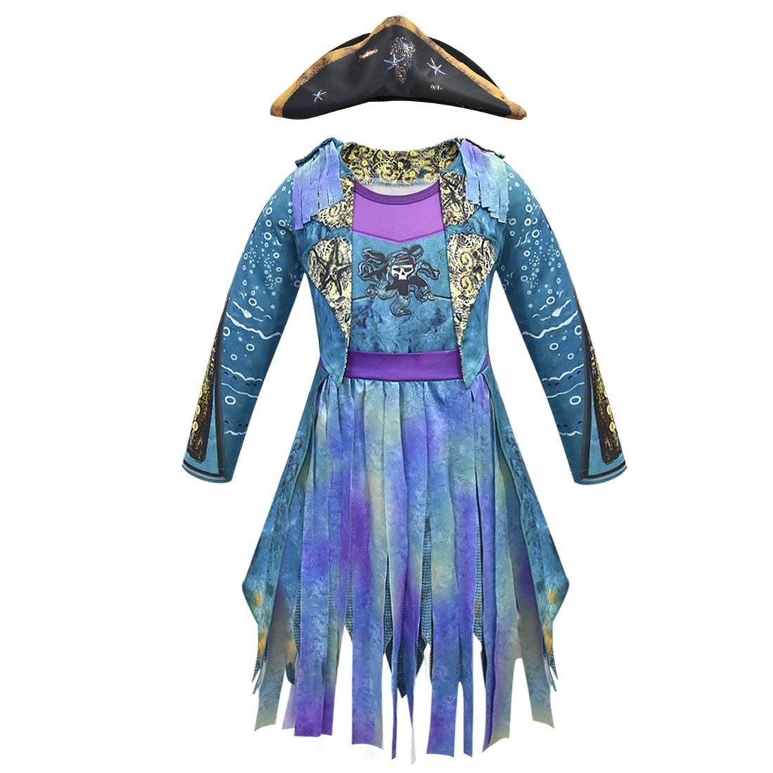Costumi Halloween Pirata Bambina Vestito Carnevale - Image 4