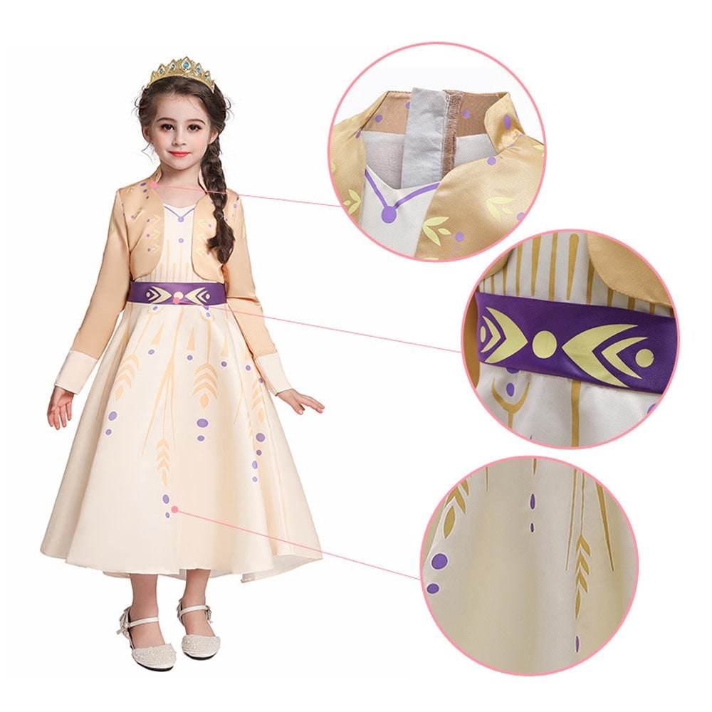 Costumi Halloween Principessa Bambina Abito Corona - Image 5