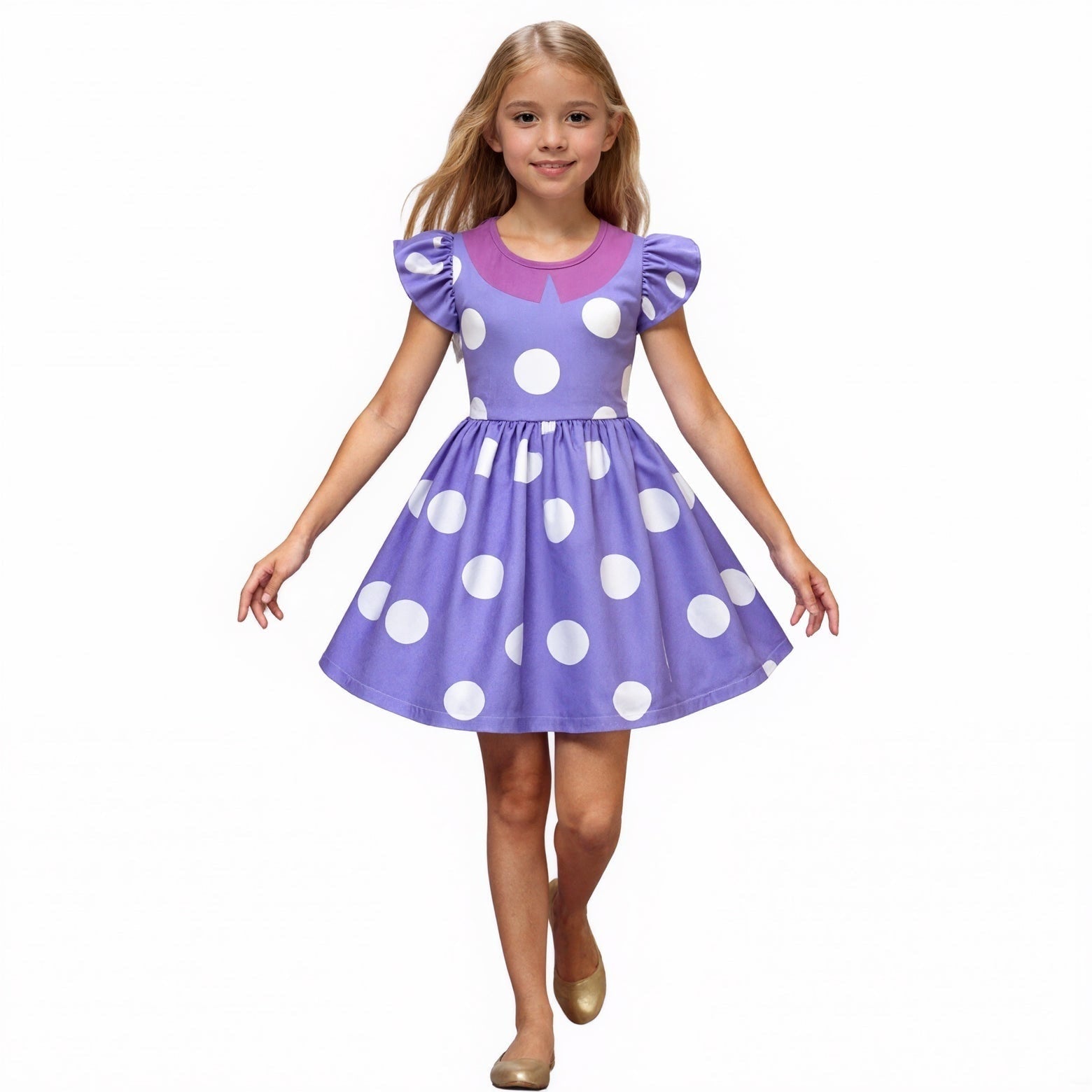 Costumi Halloween Vestito Bambina Pois Carnevale - Image 1