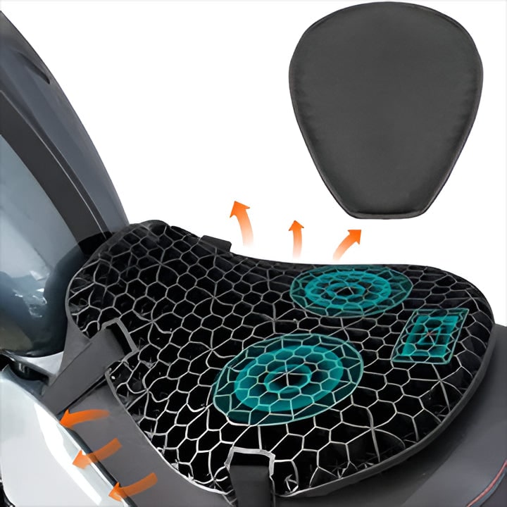 Cuscino Gel Per Moto Comfort Design Ergonomico - Image 4