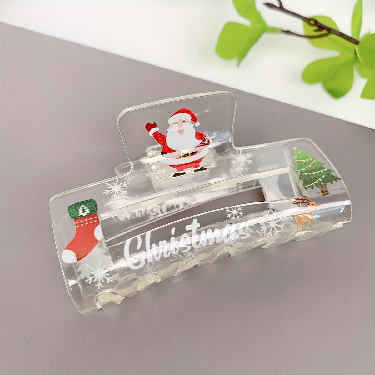 XmasClip - Cute Christmas Hair Clip in Acrylic