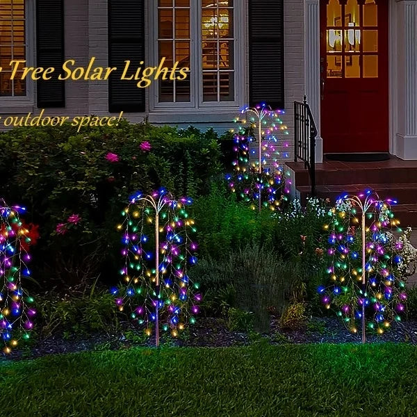 3 Conjuntos de Iluminação Solar para Jardim Exterior Decoração