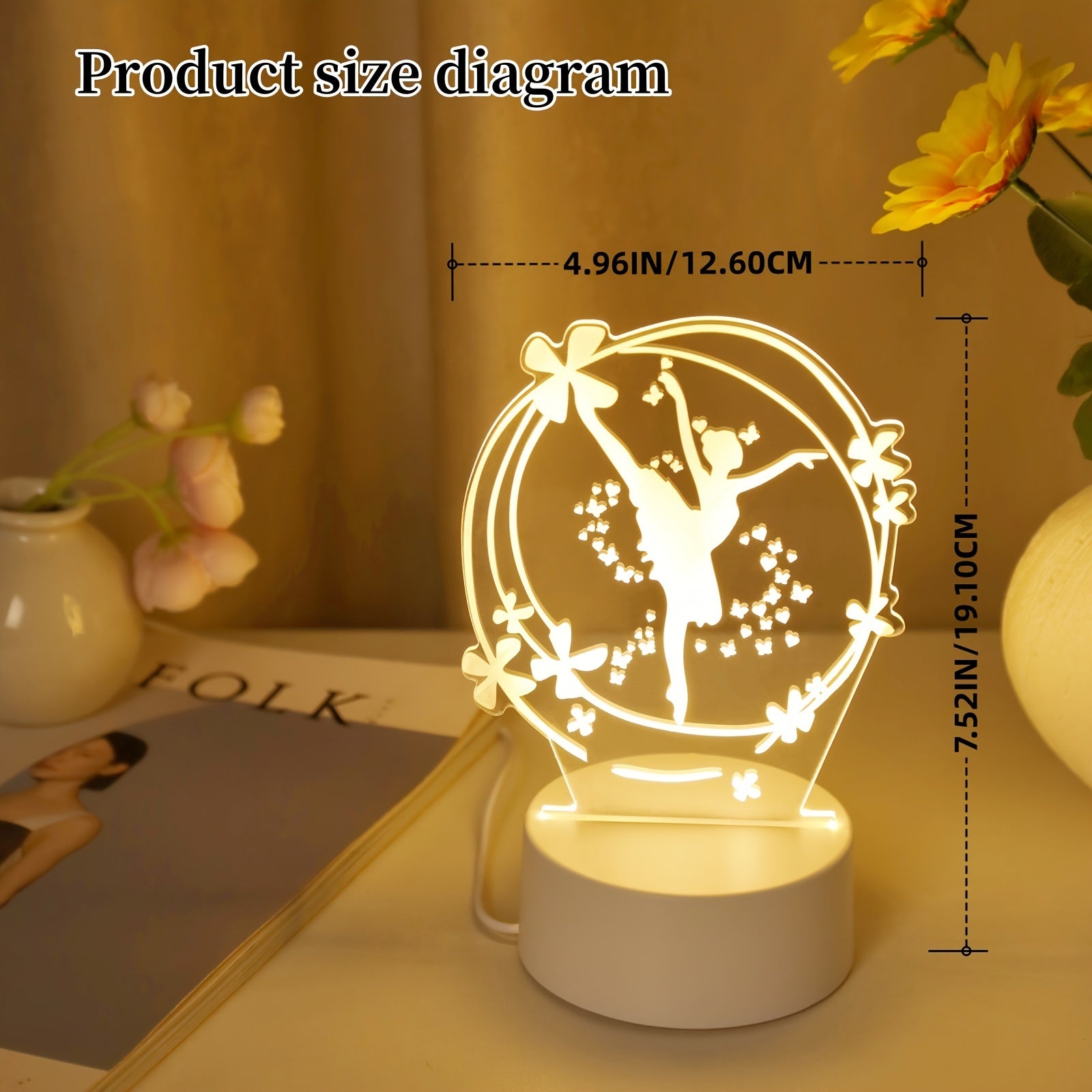 LumiDance - 3D Ballet Dancer LED Night Lamp