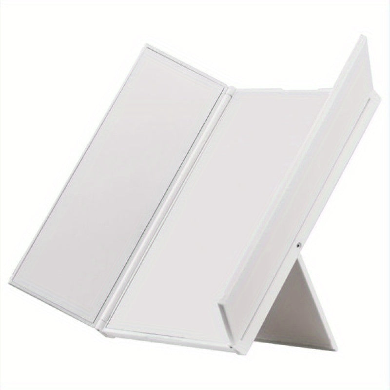 Espejo de Maquillaje LED Trilateral – Espejo Tríptico Plegable y Portátil con Iluminación