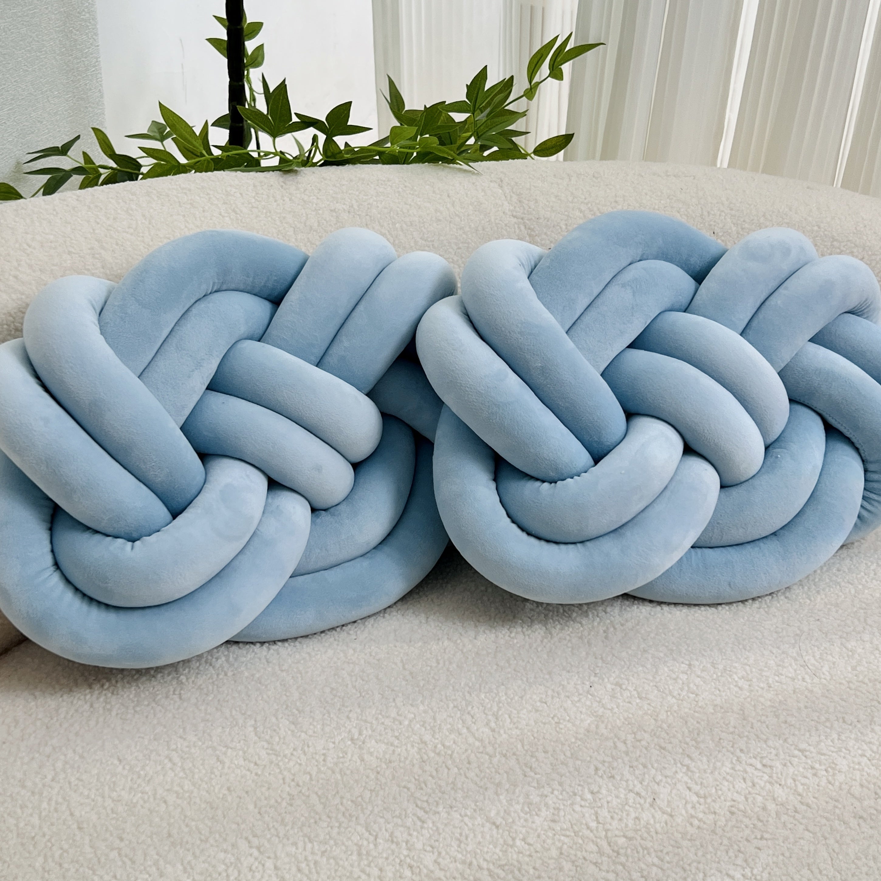 2 Pieces Button Ball Cushions - Soft Plush Cushions, Decorative Cushions for Bed, Sofa, and Living Room
