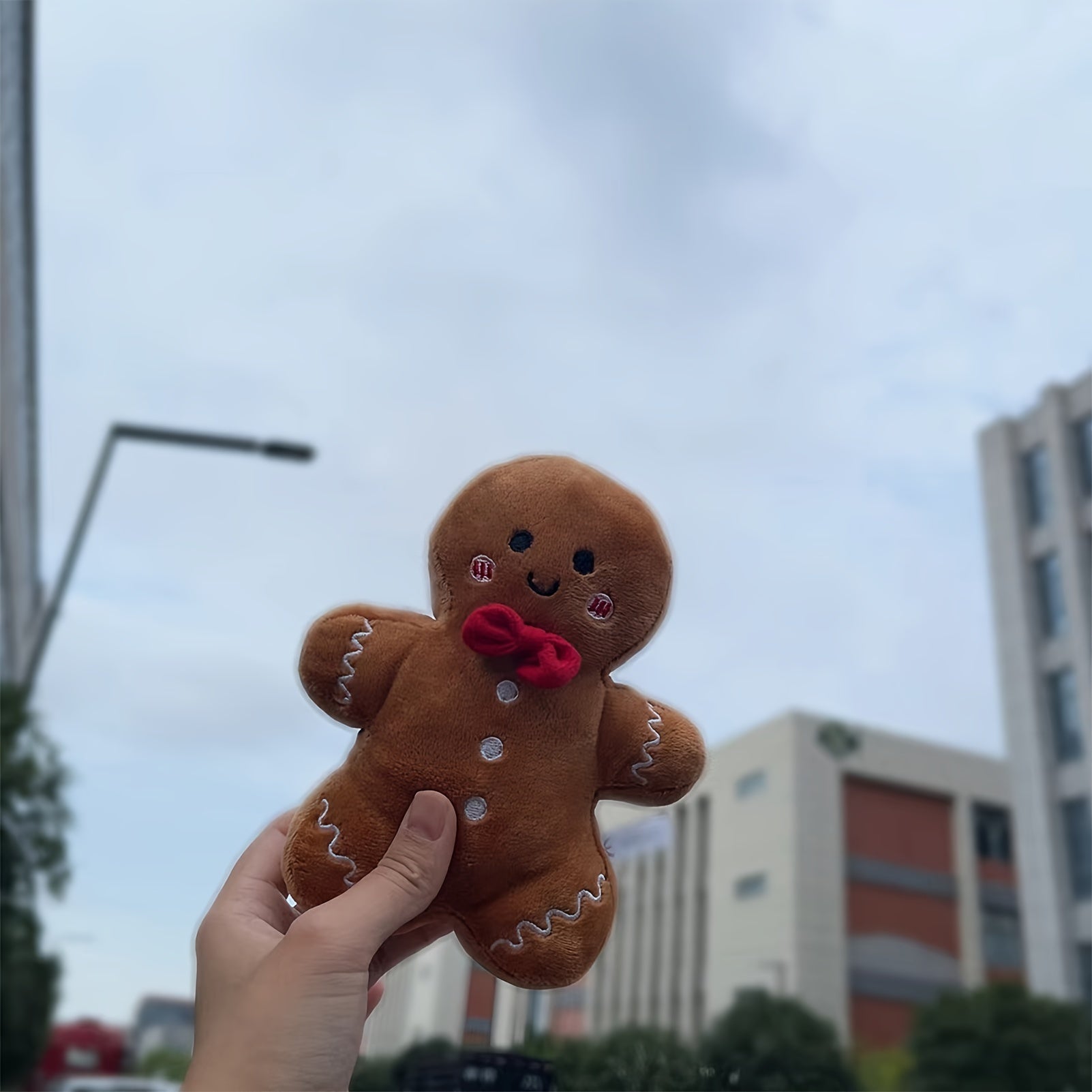 GingerJoy - Boneco de Biscoito de Gengibre de Peluche para Decoração de Natal