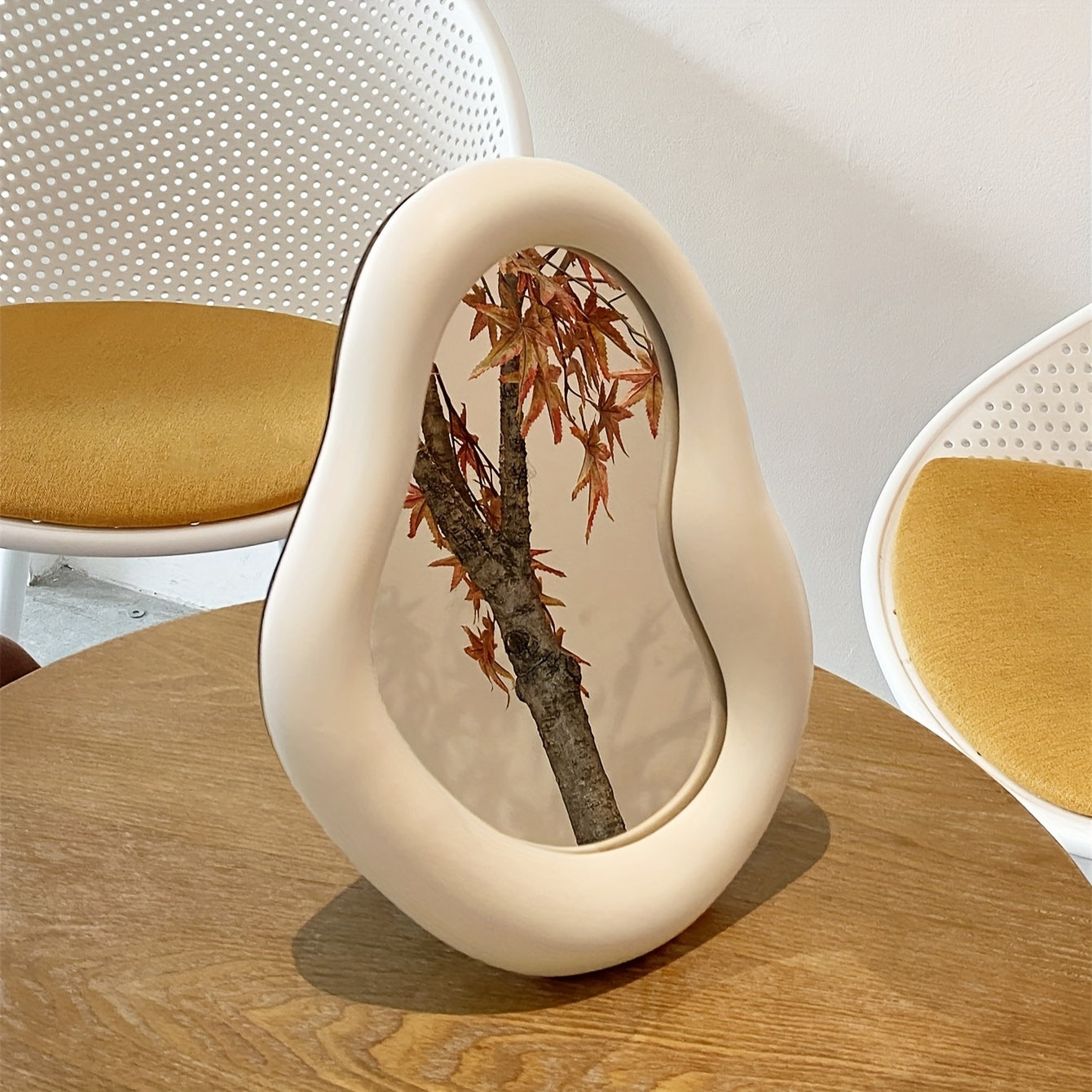Espelho de Maquilhagem em Cerâmica – Design Irregular, para Decoração de Quarto e Cômoda