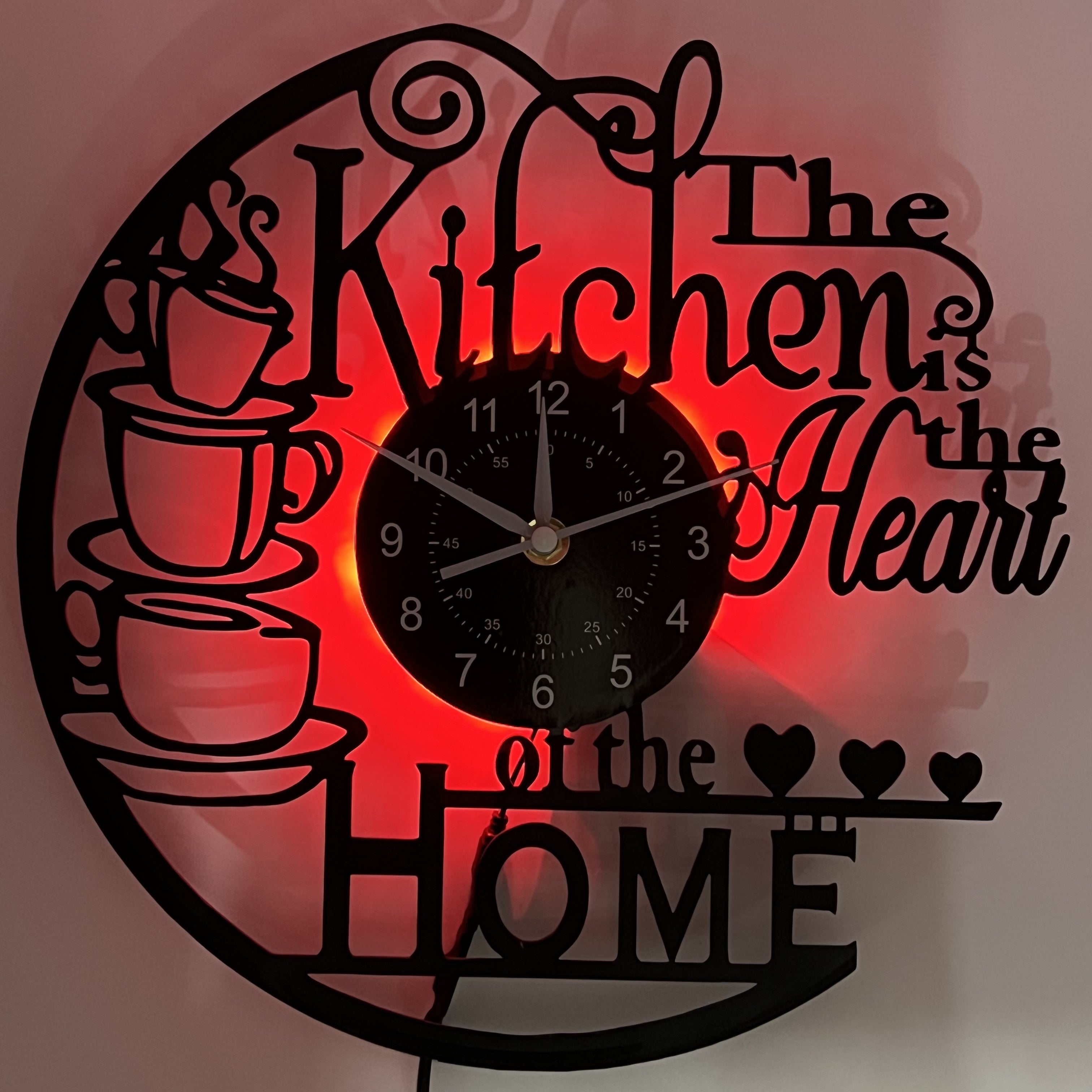 Vinyl Record Wall Clock - Silent Clock for Living Room, Bedroom, and Kitchen