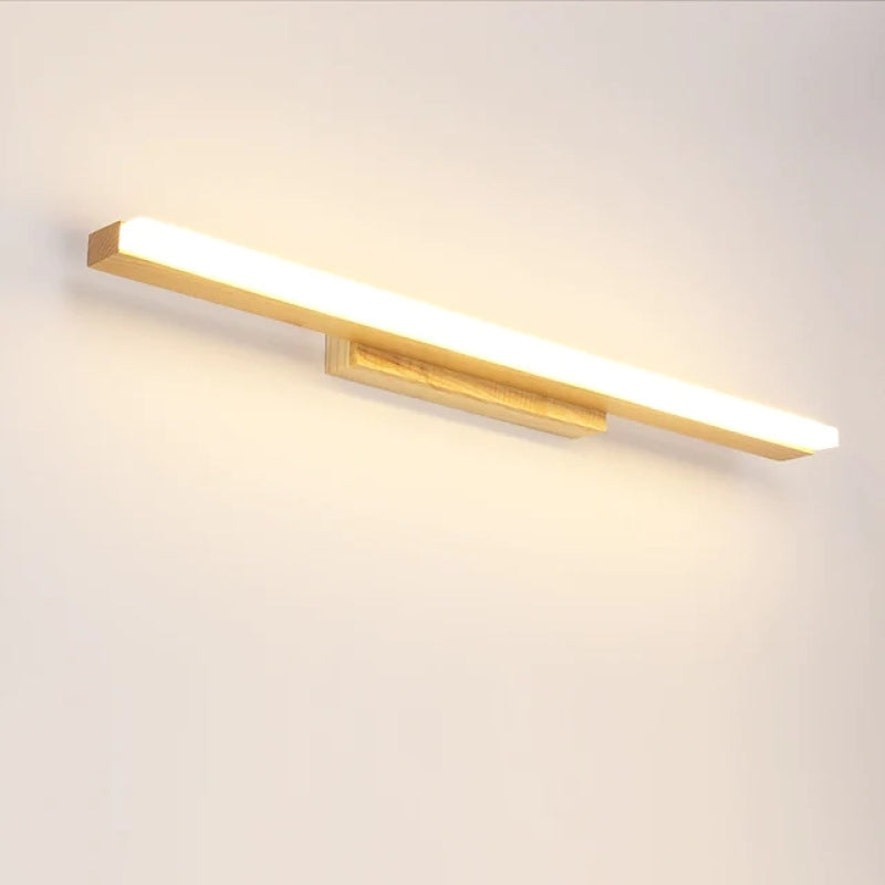 Lampada da parete LED lineare moderna Leigh - Bagno/Soggiorno - Legno