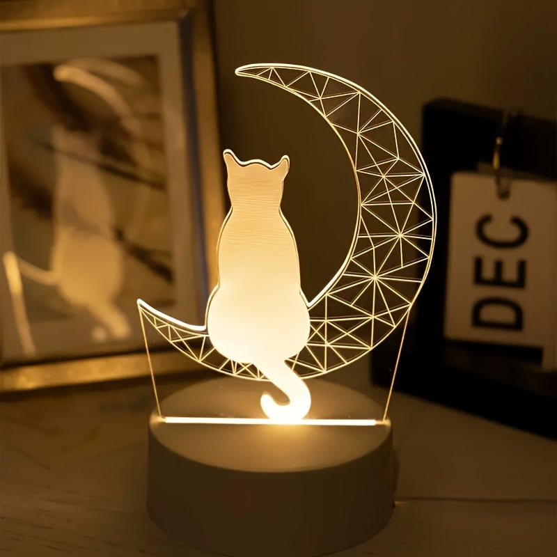 MaanLamp - Lampada da tavolo USB 3D Gatto