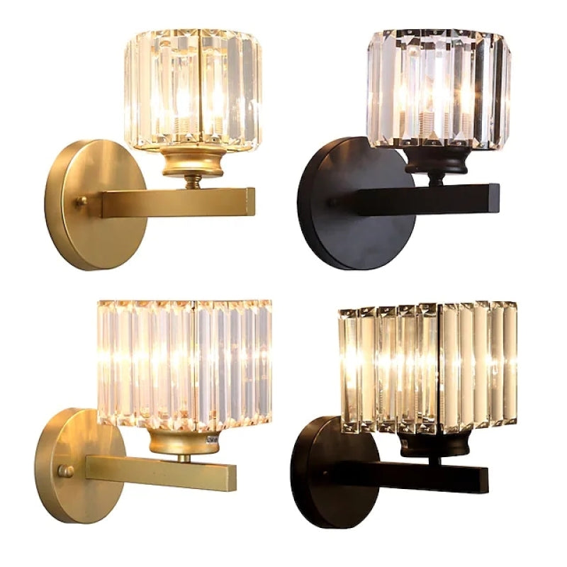 Lampada da parete LED Herbert Moderne - Interno - Nero - Camera da letto - Cristallo/Metallo