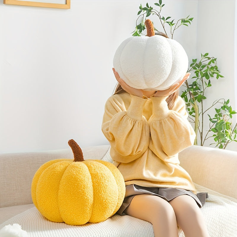 Almofada Abóbora Aconchegante - Decoração Suave e Colorida para o Halloween e Festas