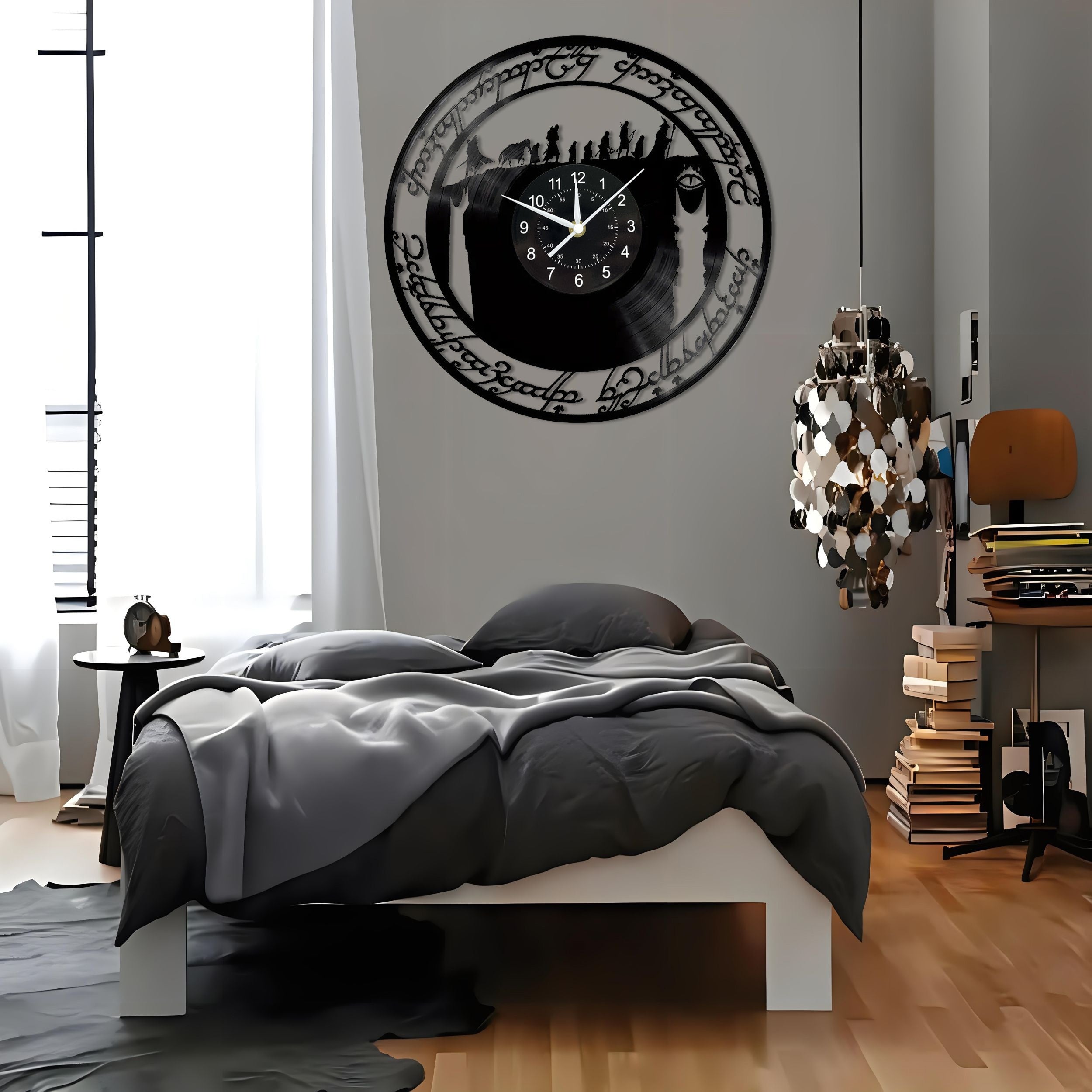 MythicWarrior - Reloj de pared de vinilo silencioso