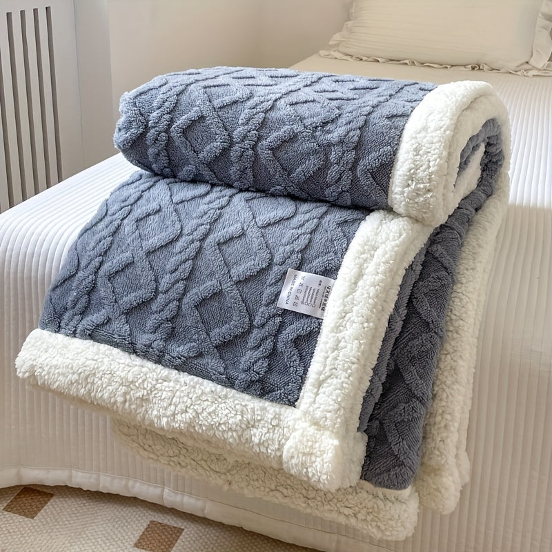 Coperta in pile reversibile a 1 pezzo - Coperta per divano più spessa per autunno e inverno, adatta per tutte le stagioni