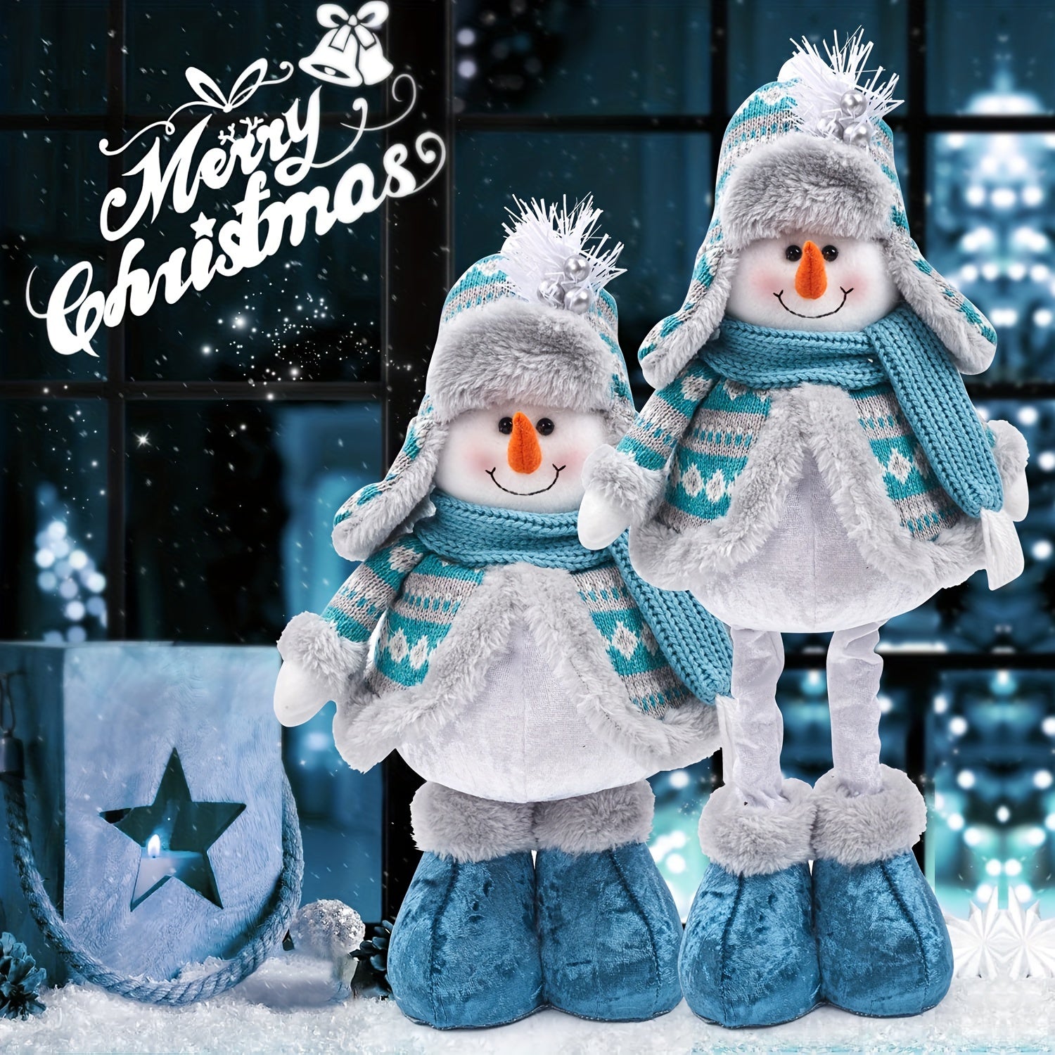 FestiveStyle - Large Christmas Decoration Set (Santa Claus, Reindeer, Snowman & Gnome)