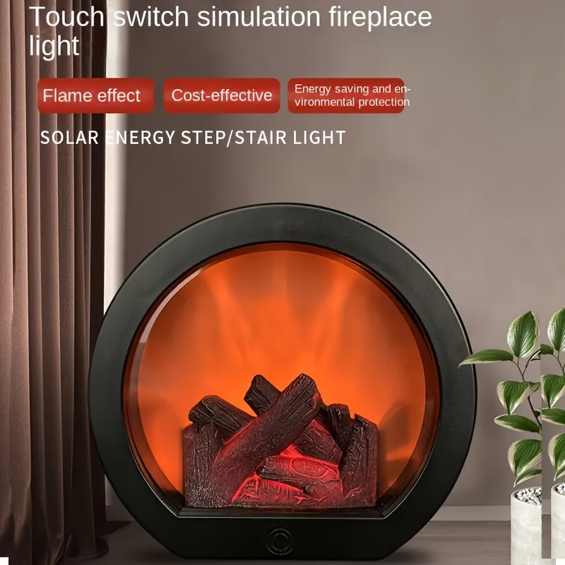 FlameGlow - Simulated Charcoal Flame Lamp with Retro Style Decoration