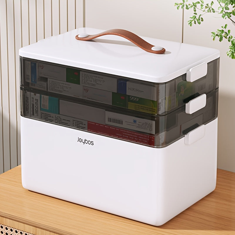 Joybos Organizador de Medicamentos de 3 Camadas – Caixa de Arrumação Empilhável e Impermeável