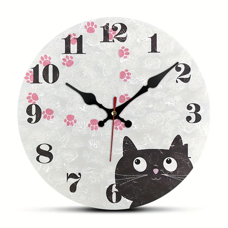 PurrTime - Cute Silent Cat Wall Clock for Room Decoration