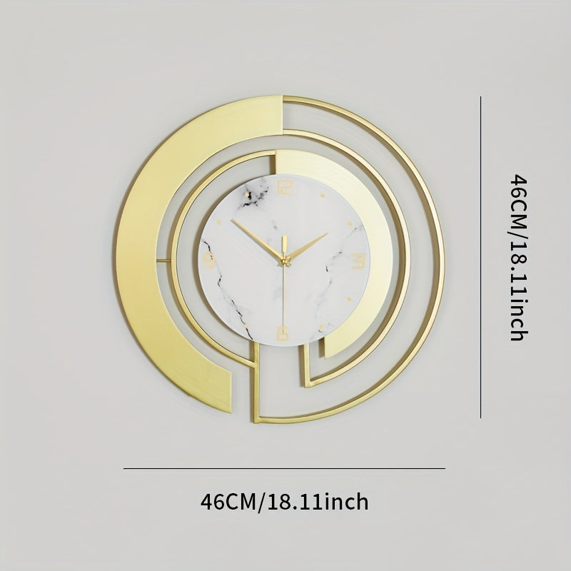 LuxuryTime - Modern Metal Wall Clock, 18 Inch