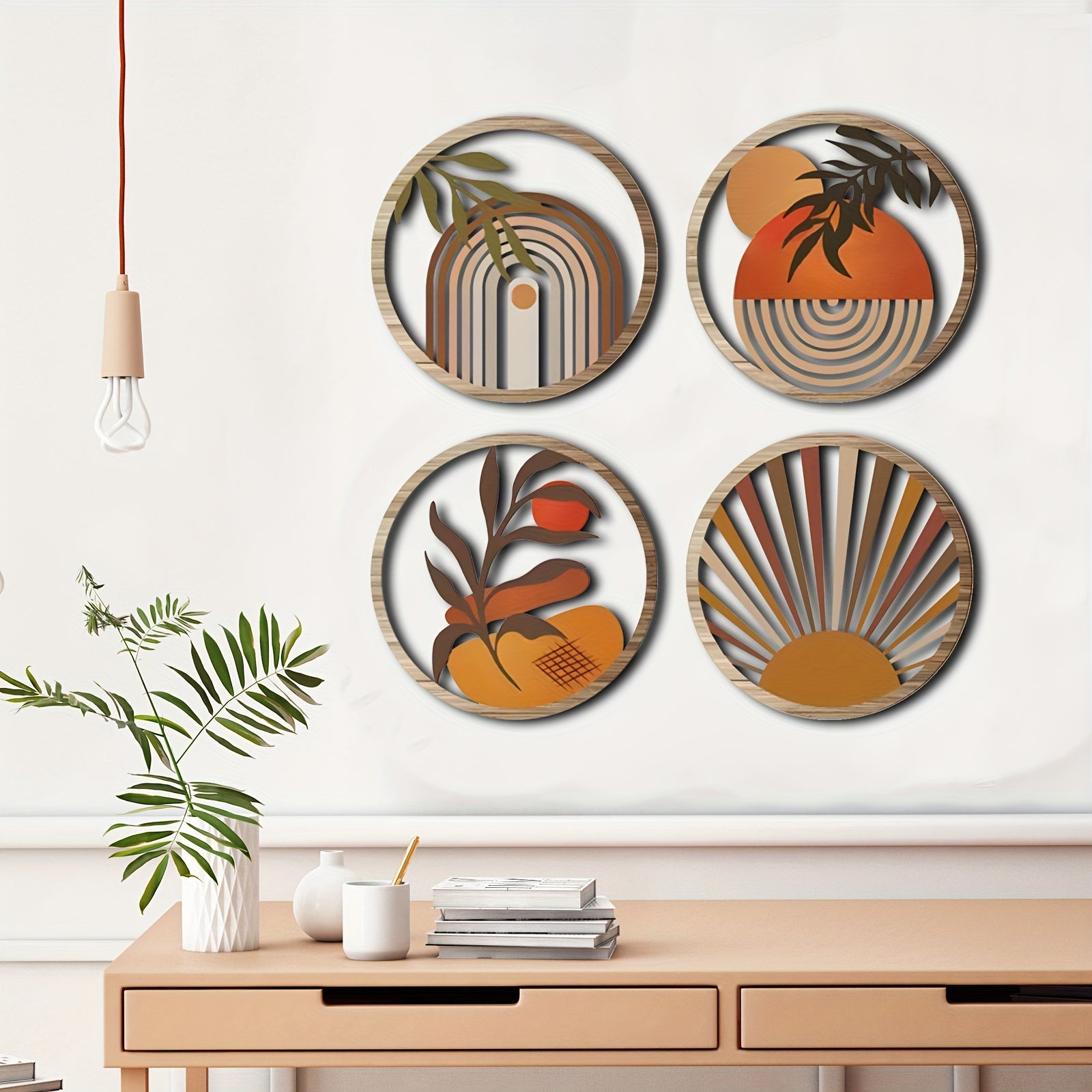 DecoHout - Bohemian Farmhouse Wall Art Set