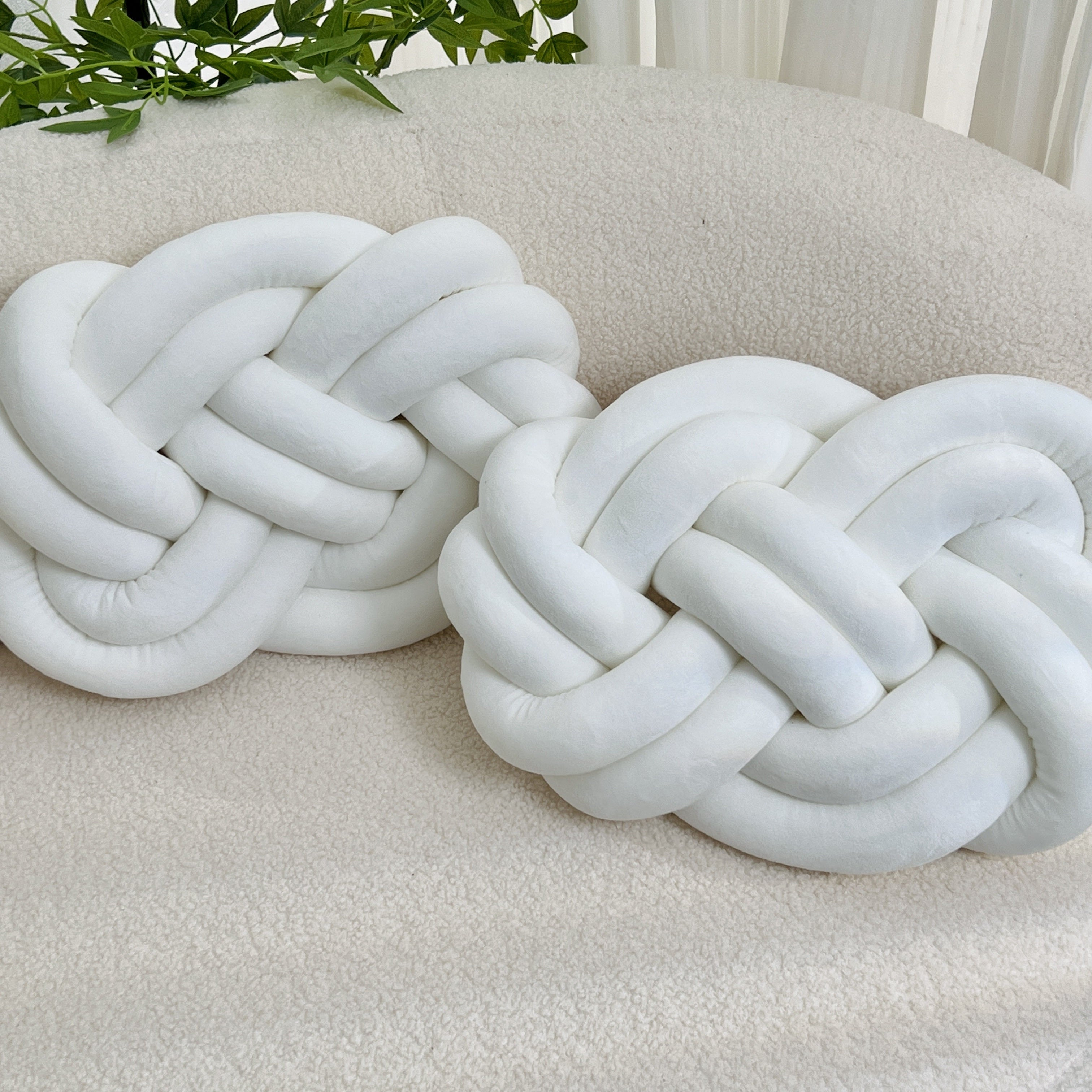 2 Pieces Button Ball Cushions - Soft Plush Cushions, Decorative Cushions for Bed, Sofa, and Living Room