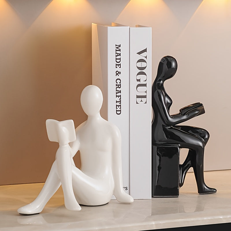 Modern Minimalist Gold-Tone Abstracte Boekensteunen - Perfect voor Thuis en Kantoor Decoratie