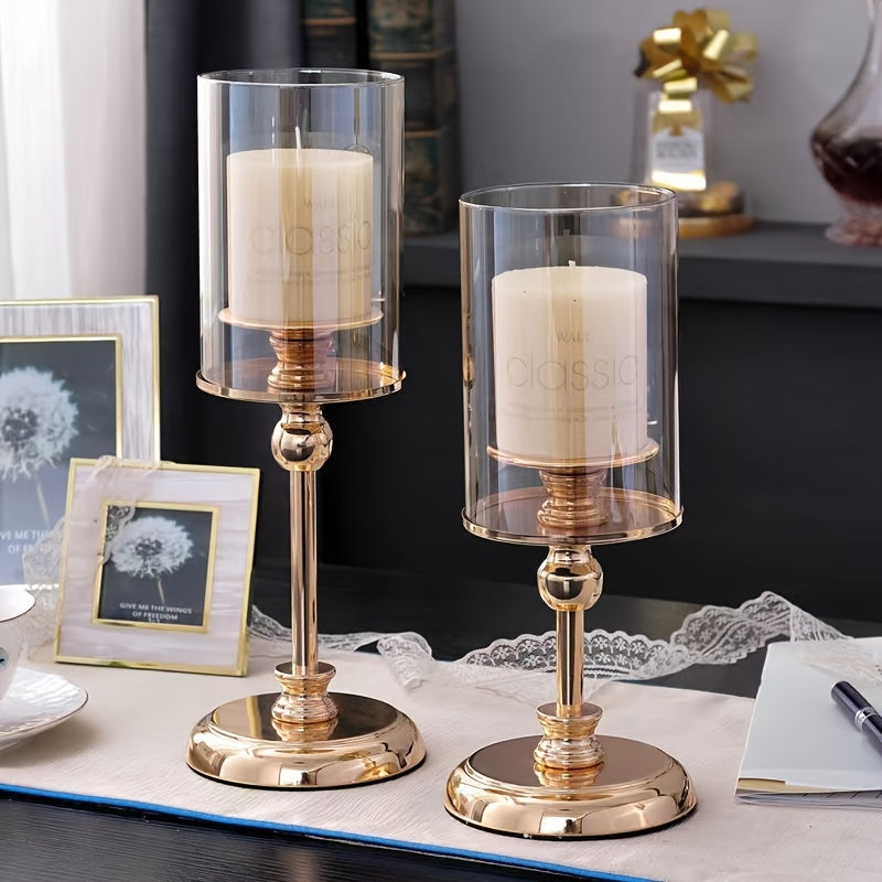 Set di candelieri in metallo a 3 pezzi – Stile retro di lusso, perfetto per matrimoni e decorazioni da tavola
