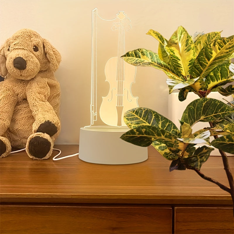MusicLamp - 3D Illusion Cello LED Table Lamp