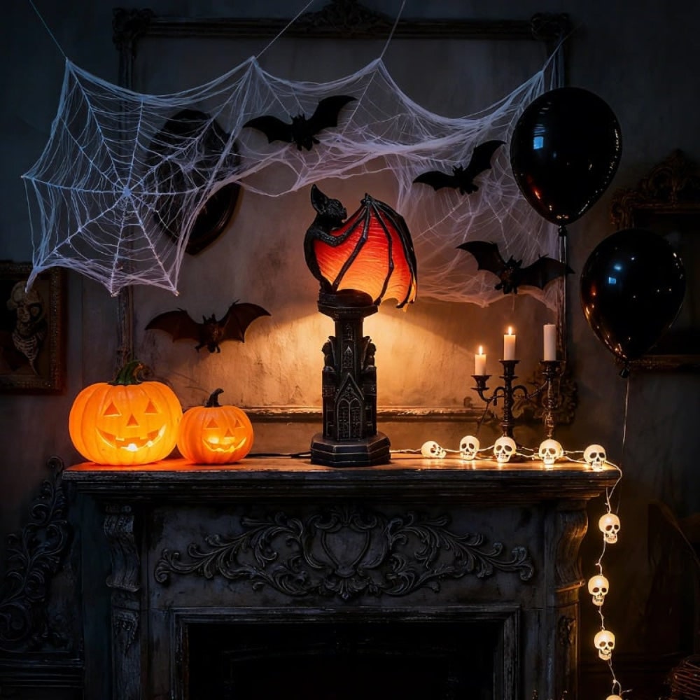 Decorazione Di Halloween Lampada Pipistrello Arredo Spettrale - Image 2