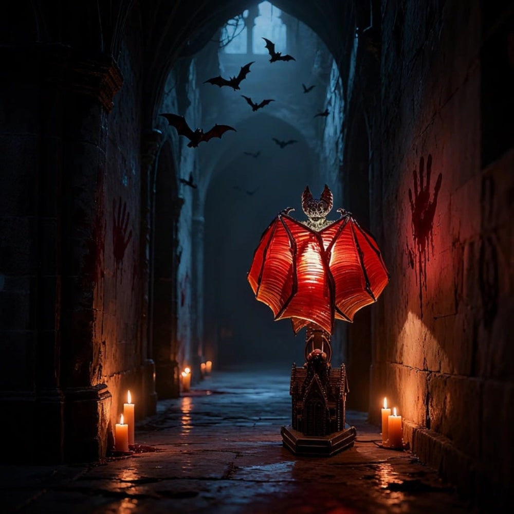 Decorazione Di Halloween Lampada Pipistrello Arredo Spettrale - Image 5