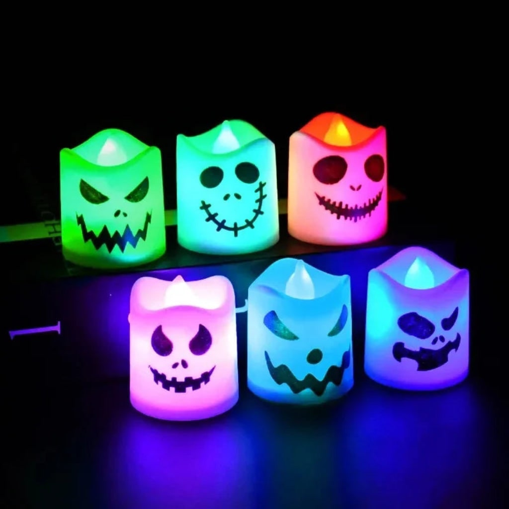 Decorazione Di Halloween Set Candele LED Bagliore Spettrale - Image 2