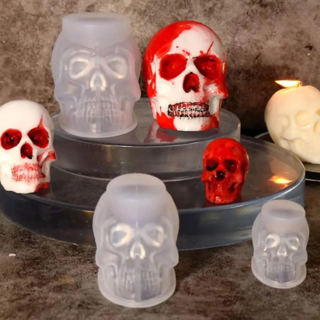 Decorazione Di Halloween Stampo Teschio Silicone Artigianale - Image 4