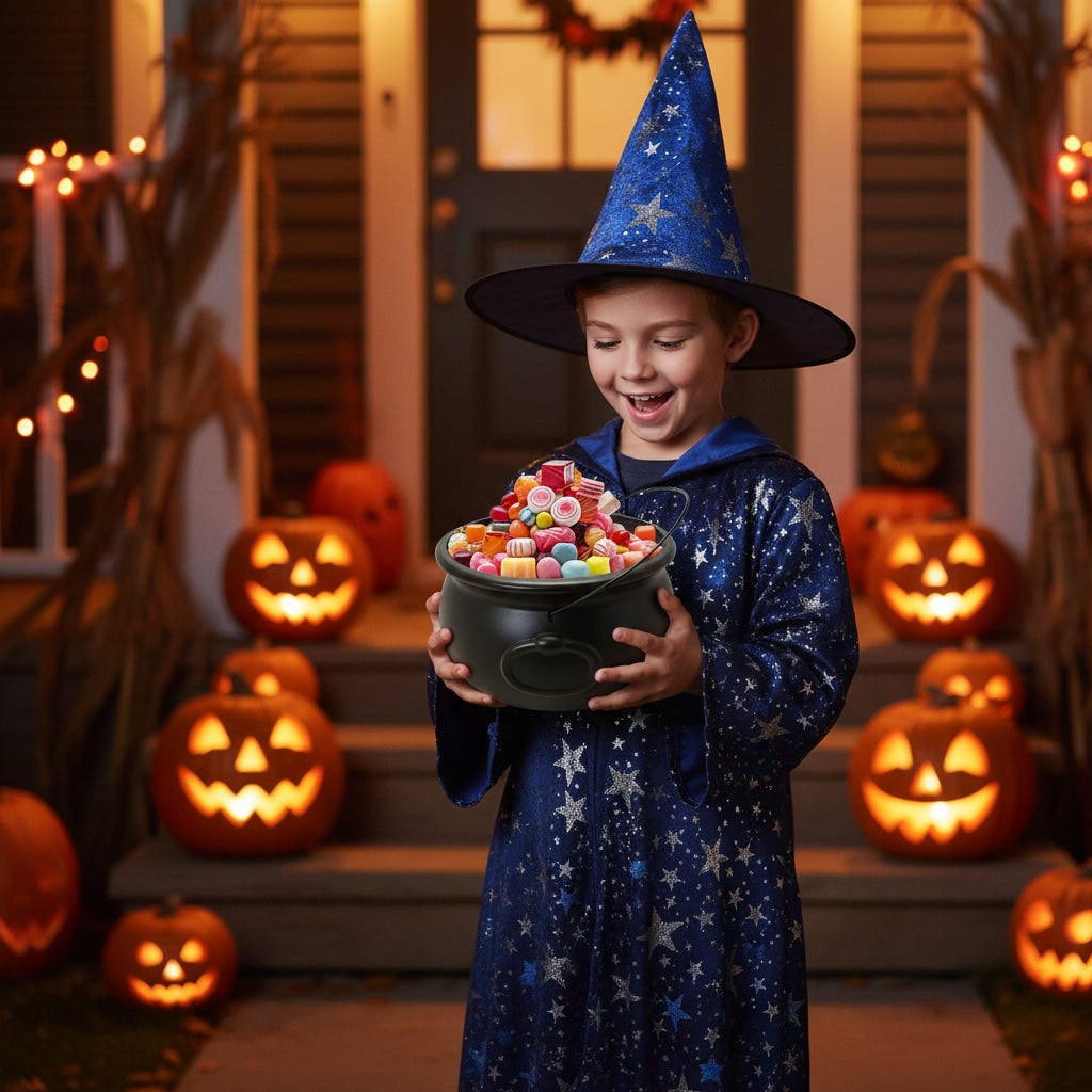 Decorazione Halloween Calderone Dolcetto Scherzetto Esposizione - Image 1